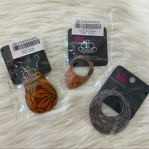 Lot of 3 Pairs NWT Paparazzi Earrings
